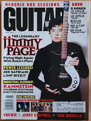 Guitar World  Magazine June 1998 Jimmy Page Limp Bizkit Marilyn Manson • $9.71