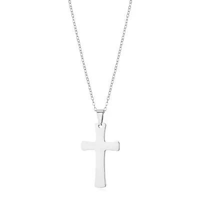 Men's Stainless Steel Cross Necklace • £8.99