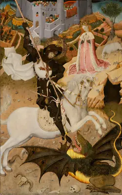 Saint George And The Dragon | Bernat Martorell | 1435 Medieval Christian Print • $155.95