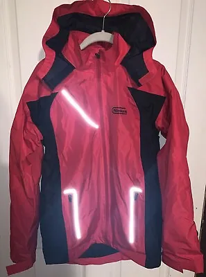 Vintage Nintendo Super Mario Jacket Employee Full Zip Rain Coat Red Unisex Small • $160