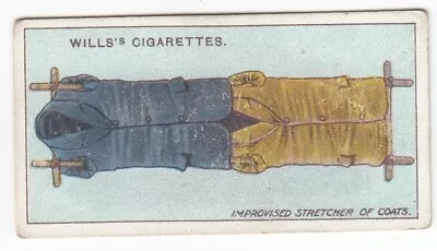 1913 FIRST AID MEDICAL Trade Card IMPROVISED STRETCHER OF COATS • $3.99