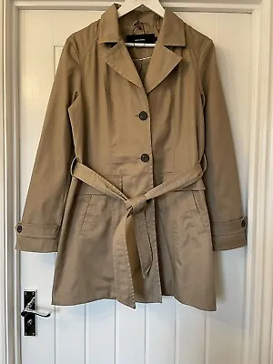 Vero Moda Ladies Beige Mid-length Trench Coat Uk Size Large Brand New • $23.64