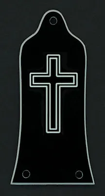 GUITAR TRUSS ROD COVER - Custom Engraved - Fits EPIPHONE EPI - CROSS - Black • $16.99