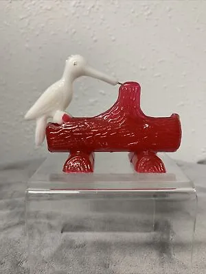 Vintage Woodpecker  Sanitary Toothpick Dispenser Red & White Woody  • $15