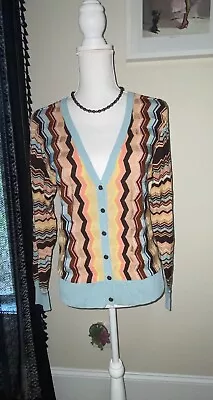 Missoni Target Womens Vintage Orig. Zig Zag Chevron Cardigan Sweater Size Large • $29.99