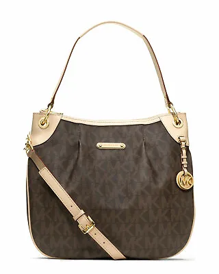 Michael Kors Jet Set Brown Signature Large Convertible Messenger Cross-body Bag  • $89.99