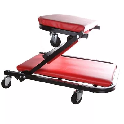 40  2 In 1 Foldable Mechanic Z Creeper Seat Rolling Chair Garage Work Seat Bench • $80