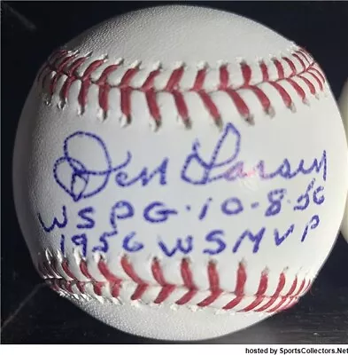 Don Larsen Signed Autographed OML Stat Baseball Yankees • $50