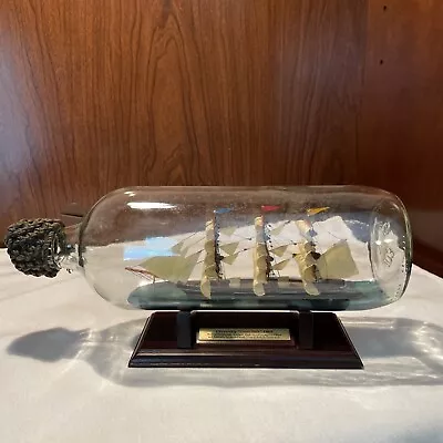 Vintage Clippership Cutty Sark Ship In A Bottle 1869 Authentic Model 10.5” • $42