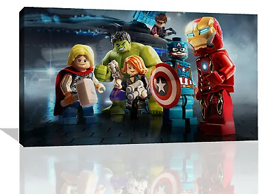 £18.49 • Buy  LEGO Marvel's Avengers Superheroes Comics Film Wall Art Canvas Picture Print 