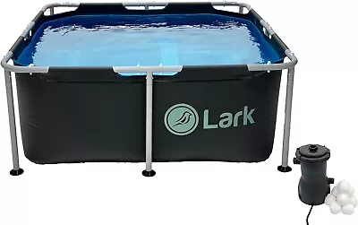 Lark 5' X 24  Square Metal Frame Above Ground Pool With 530 Gallon Filter Pump • $179.99