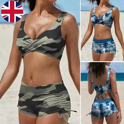 2024 Sexy Women Bandeau Padded Push Up Swimsuit Bikini Set Bathing Suit Swimwear • £2.88