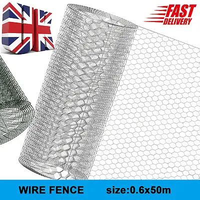 PVC Coated Wire Mesh Fencing Galvanised Hexagonal Mesh Garden Fence Pet Fencing • £7.77