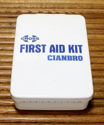 Vintage American White Cross First Aid Kit Metal Case With Some Medical Supplies • $14