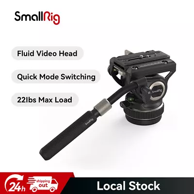 SmallRig DH10 Heavy Duty Tripod Fluid Video Head With Flat Base Load Up To 22Ibs • $127.20