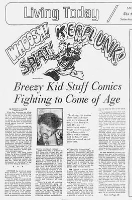 MIAMI HERALD 1977 Newspaper Feature Article On STAN LEE & MARVEL COMICS • $35