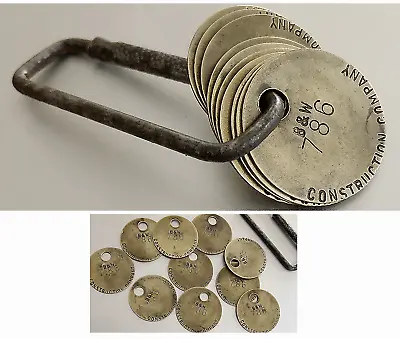 10 Tool Check Brass Tags Set: BABCOCK & WILCOX: Power Generation; WWII Supplier • $39.95