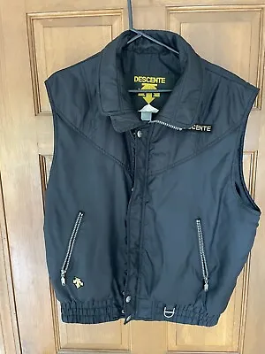 $39.99 • Buy Men's L Descente Zippered Vest Black EUC
