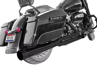 Black 4.5  Power House?Performance 2into1 Exhaust System Harley Touring 85-16 • $609.95