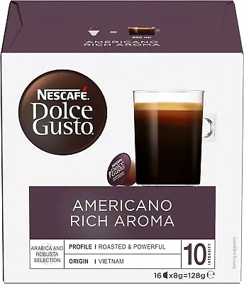 NESCAFE Dolce Gusto Cafe Americano Rich Aroma Coffee Pods 16 Capsules NEW AU • $16.50