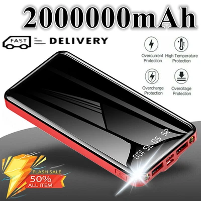 $22.99 • Buy Power Bank Portable 2000000mah Fast Charger Backup Battery 2USB For Mobile Phone