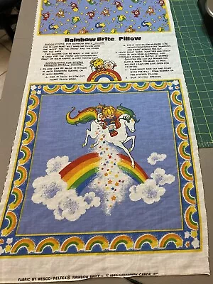 Vintage Rainbow Brite 1983 Hallmark Cards Inc Uncut Pillow Fabric Full Pattern • $49.99