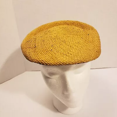 Vintage Hats In The Belfrey Straw Golf Newsboy Hat Size Large Made In USA • $26.99