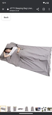 £14.99 • Buy Jitty Sleeping Bag Liner New In Grey Colour For Camping/ Traveling/ Business 