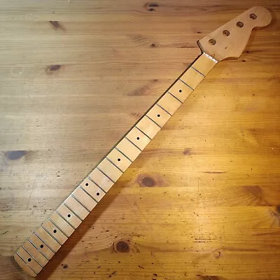 Vintage 90s P Precision Style Bass Guitar Neck Maple 21 Fret 34  Scale #34 • £89.99