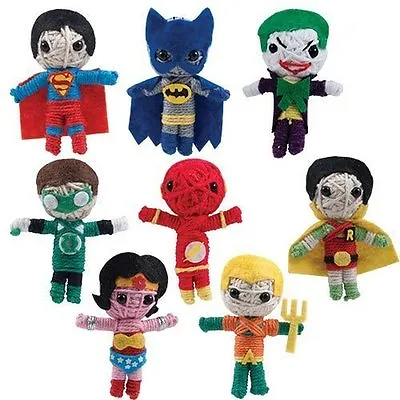 Lot Of 10 Dc Comics String Dolls Wonder Woman Superman Batman Joker Etc • $10