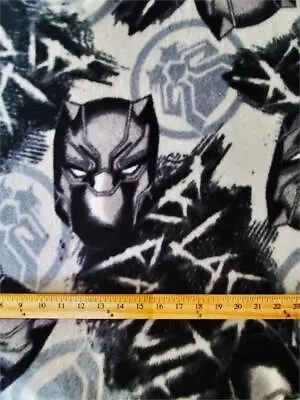 Fleece DISNEY MARVEL'S BLACK PANTHER Printed Fabric - BLACK/WHITE /58  Wide/ SBY • $18.99