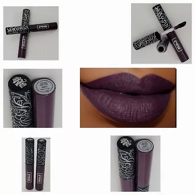 2 Pk KAT VON D Everlasting Liquid Lipstick 0.1 Oz SINNER Mini Plum Purple Matte • $19.79