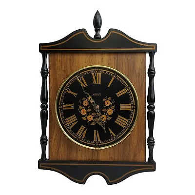 Vintage Mid Century Verichron Wooden Quartz Wall Clock Colonial Style • $25.40