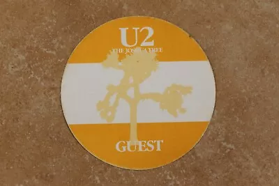 U2 1987 The Joshua Tree Tour Backstage Pass Cloth Sticker Guest Bono Edge Rare • $25