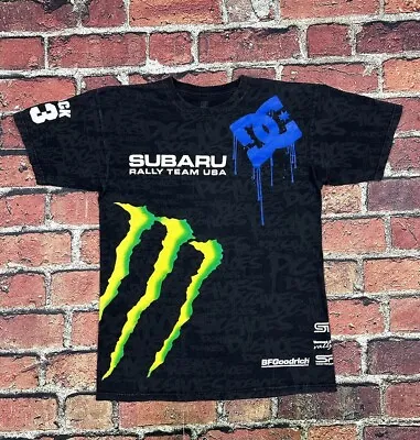 Ken Block DC Shoes Black Subaru Rally Team  Monster Energy #43 AOP Men’s Medium • $49.99