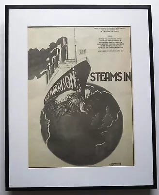 Van Morrison * Tour * Original 1974 Ad Poster Framed 42 X 52 Cm FREE SHIPPING • $91.14