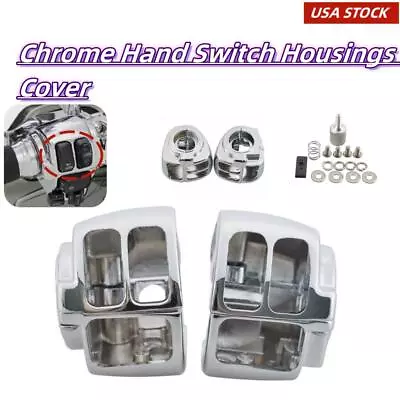 Motorcycle Chrome Hand Switch Housings Cover For Harley Dyna Softail Sportster • $28.99