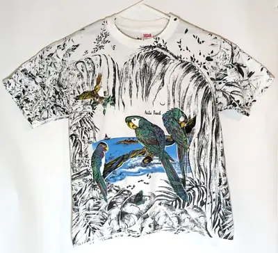 Avila Beach California Vintage Parrot T-Shirt - All Over Print - Anvil -  Size L • $29.95