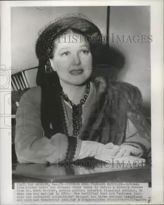 1949 Press Photo Actress Jean Parker Sits At Witness Stand To Obtain Divorce • $15.99