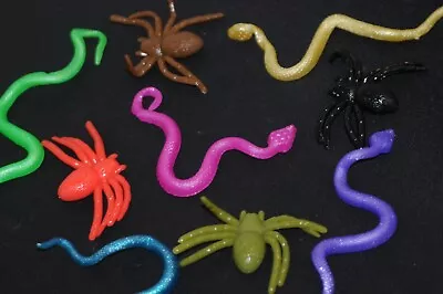 £5.07 • Buy Stretchy Colour Snakes / Spiders Haunted Halloween Party Bags Medusa Costumes