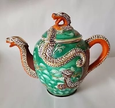 Green Moriage Dragonware Hand Painted Teapot • $20