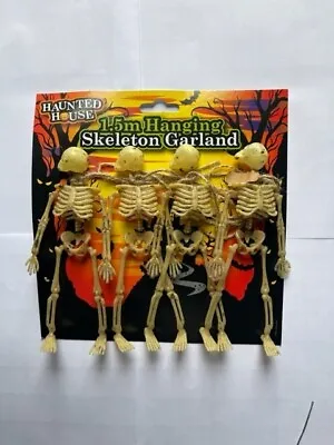 £3.99 • Buy 4 Pack Halloween Hanging Skeleton Decorations Scary Outdoor Party Props Spooky