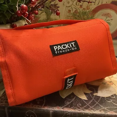 NEW~PackIt Freeze + Go Freezable Lunch~Cooler Bag~Red~Excellent~FREE SHIPPING~ • $21.99