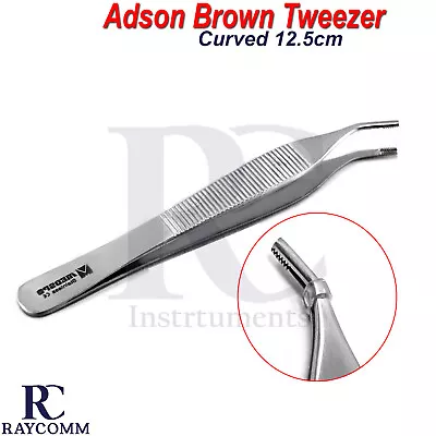 Surgical Anatomic Tweezers Curved Adson Brown Tissue Forceps Dental Instruments  • $6.99