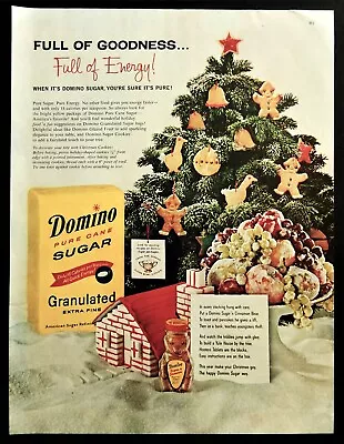 Domino Sugar Ad Vintage 1961 Christmas Tree Cookie Original Advertisement • $14.94