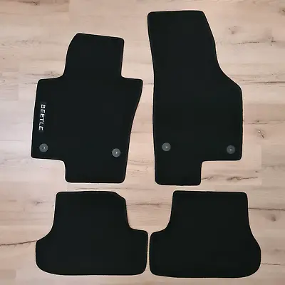 Car Floor Mats Velour For VW Beetle 2012 2019 Black Carpet All Season Heavy Duty • $48.06