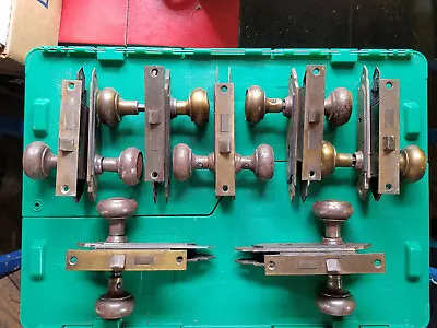 Vintage Art Deco Door Knob Set With Back-plates And Mortise Lock • $140
