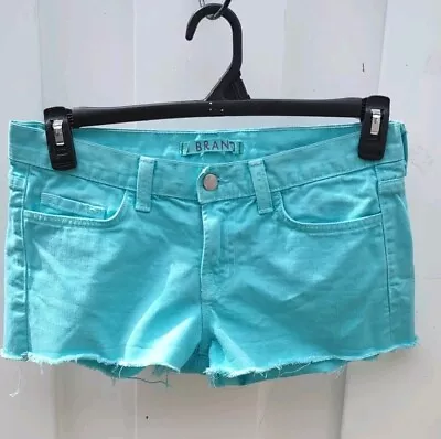 J. Brand Cut-Off Frayed Shorts Women's Size 26 Bright Turquoise • $11.41