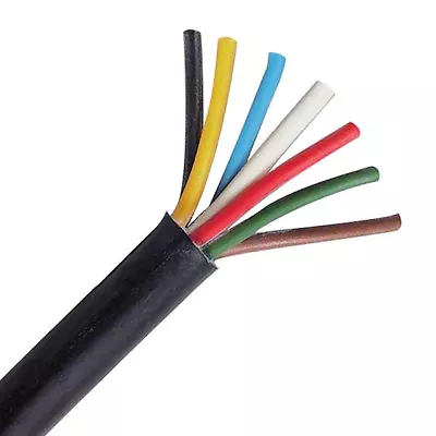 £9.87 • Buy 5 Metres 7 Core Automotive Cable 12/24v Towing Trailer Thinwall Multicore 11 Amp