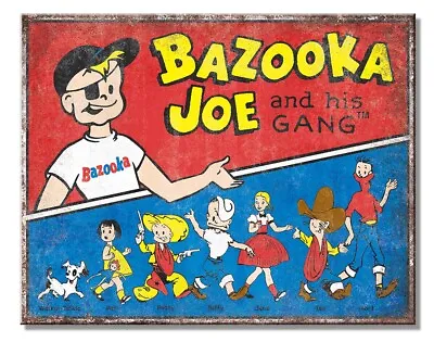 New Bazooka Joe And His Gang Decorative Metal Tin Sign Made In The USA • $12